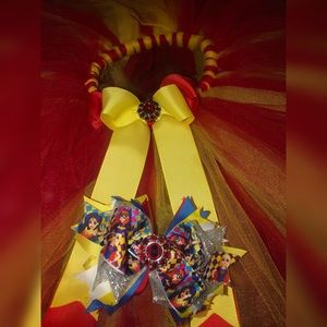 💛Handmade Tutu & hair bow set❤️